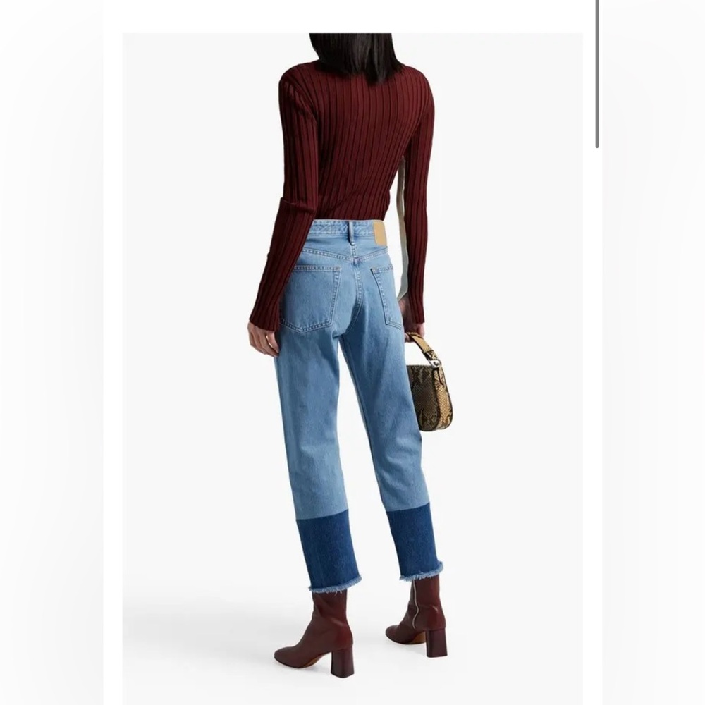 Rag & Bone Two-Tone Blue Crop Jeans - Picture 3 of 3